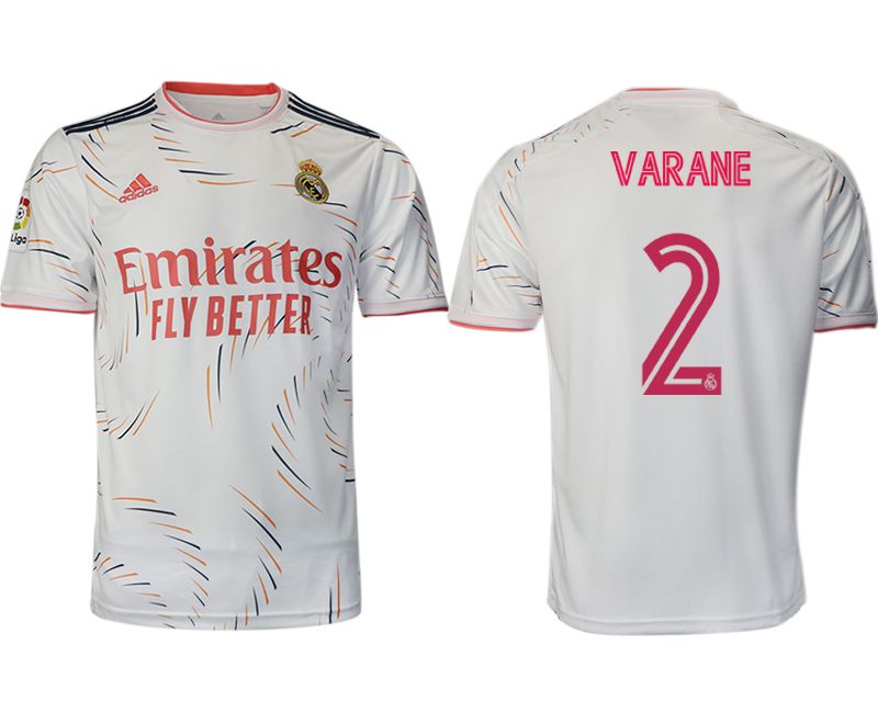Men 2021-2022 Club Real Madrid home aaa version white #2 Adidas Soccer Jersey